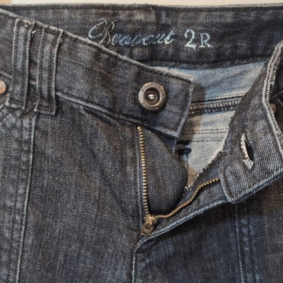 Tommy Hilfiger Low Rise Bootcut Jeans Flap Patch Pocket Striated Dark Wash Denim - Picture 5 of 11